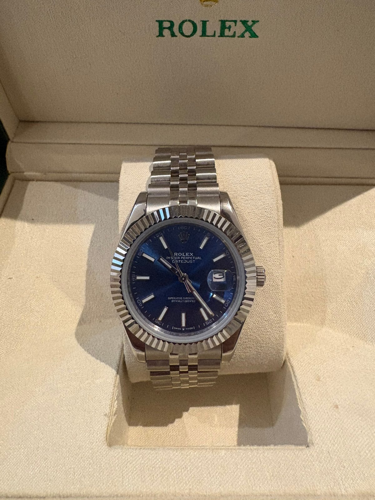 Rolex Datejust 41 Blue Jubilee 126334, Bijoux, Sacs & Beauté, Enlèvement ou Envoi, Comme neuf, Rolex