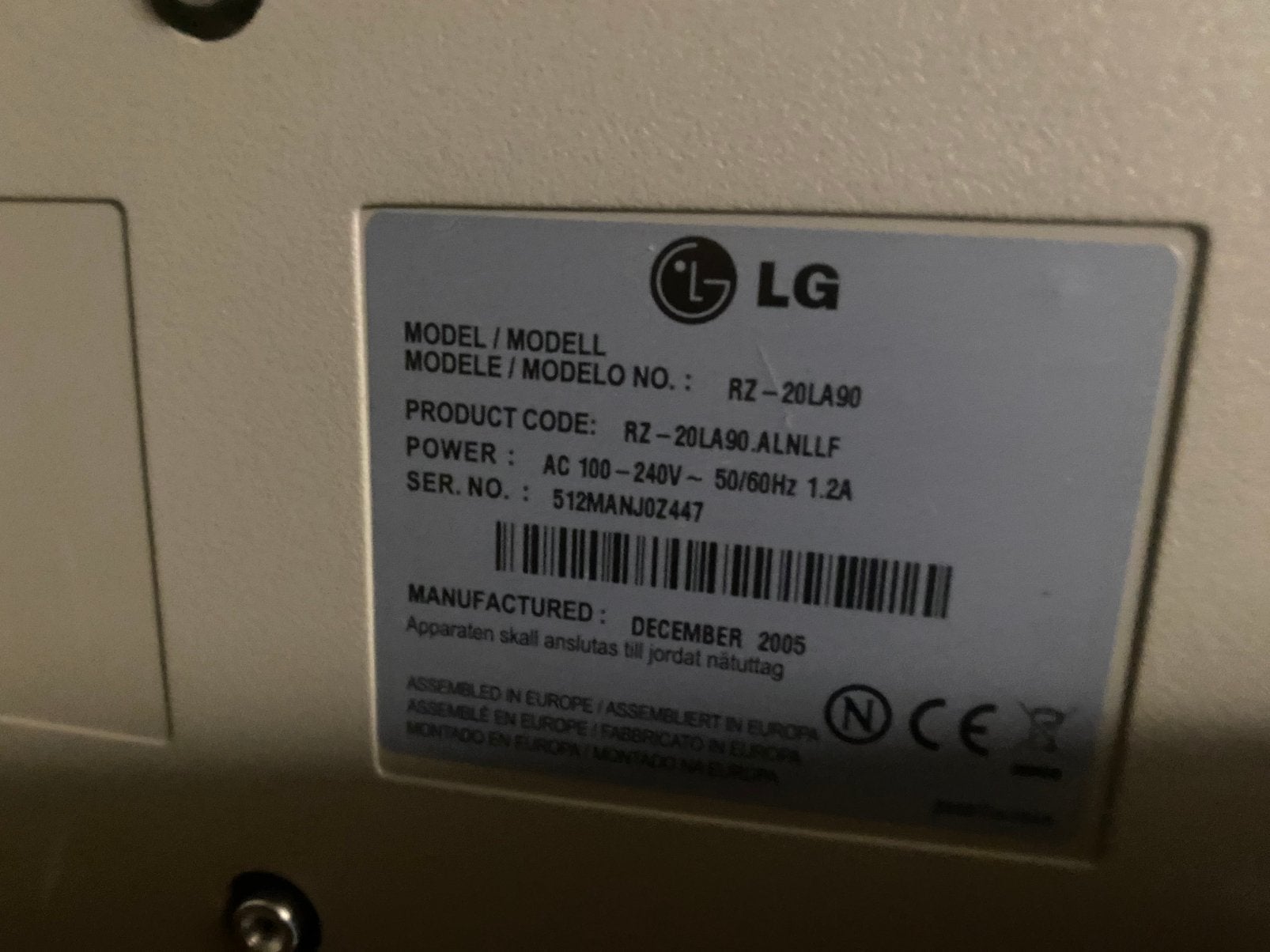 TV LG LCD 22 pouces, TV, Hi-fi & Vidéo, Enlèvement, Utilisé, LCD, LG