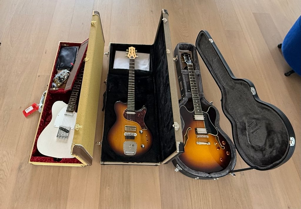3 gitaren privéverzamelaar TE KOOP!, Ophalen, Nieuw, Semi-solid body, Fender