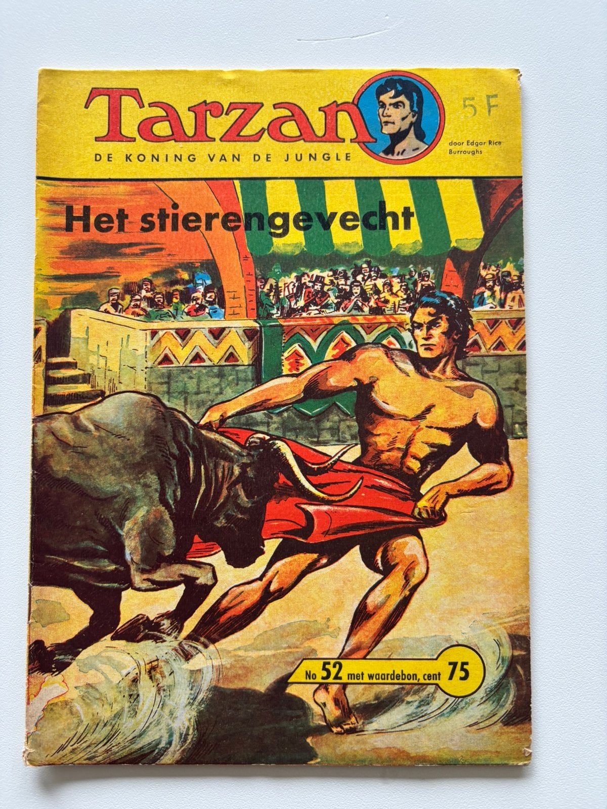 Tarzan strip nr 52 Het stierengevecht. In zwart wit!, Eén comic, Ophalen, Zo goed als nieuw