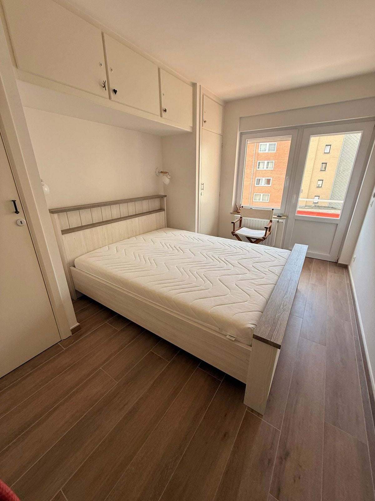 Lit 2 personnes 160x200cm, Maison & Meubles, Beige, Comme neuf, Enlèvement, Cottage
