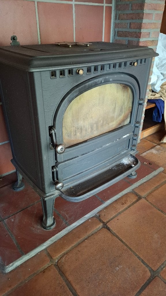 Antieke gietijzeren hout en kolenkachel jaren 70, Antiek en Kunst, Ophalen