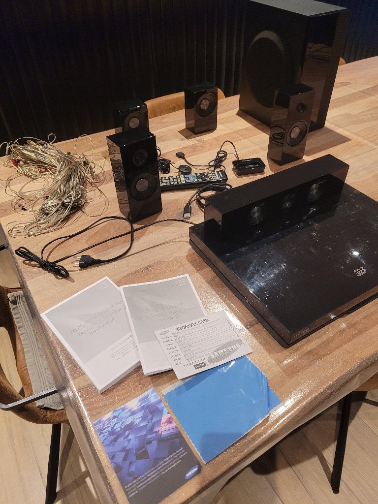 Homecinema - Samsung - met externe woofer + extra's, Audio, Tv en Foto, Home Cinema-sets, Gebruikt, Blu-ray-speler, 70 watt of meer