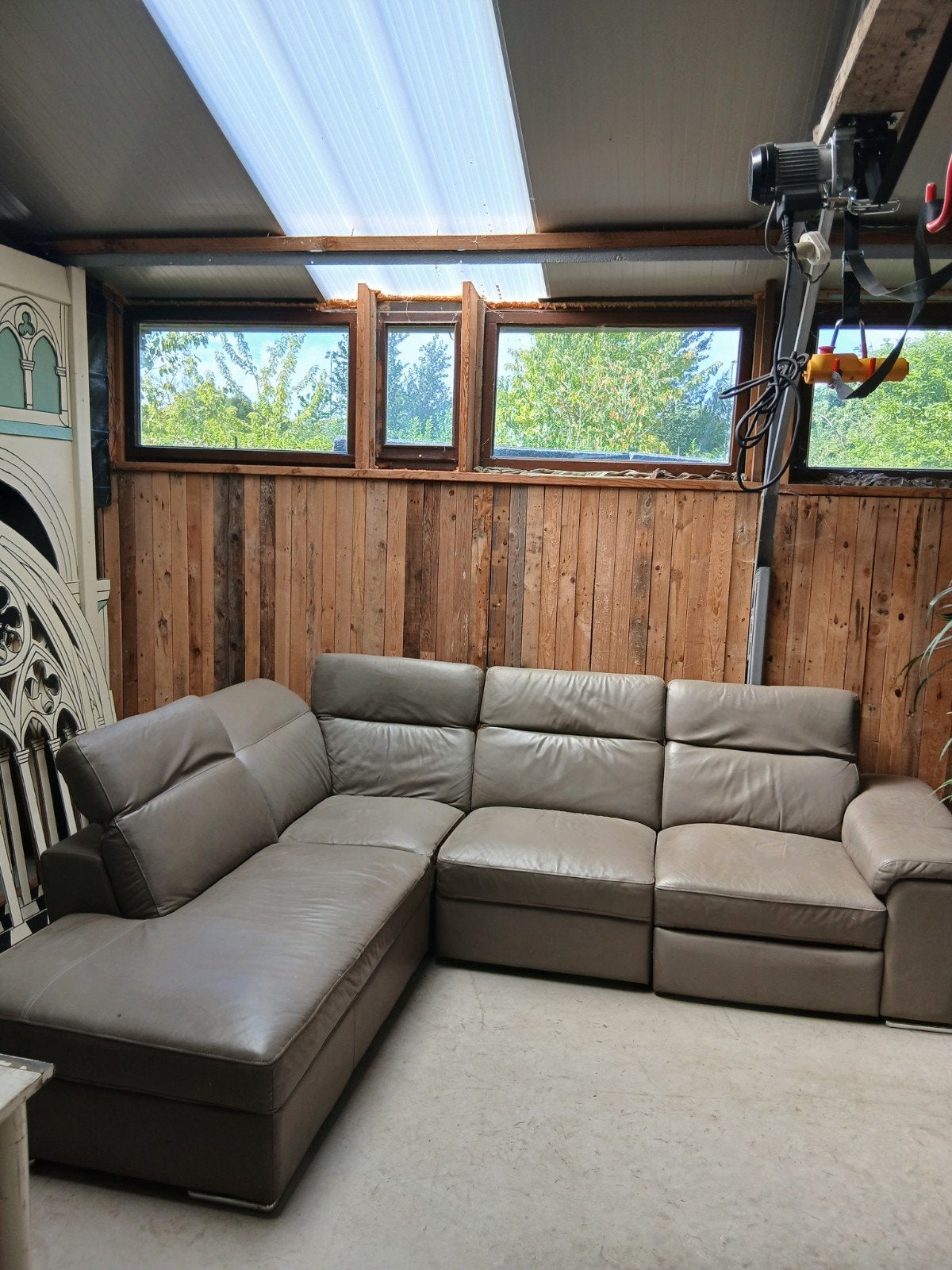 hoekzetel, leder, Château d'Ax., Huis en Inrichting, Ophalen, 250 tot 300 cm, Gebruikt, Hoekbank