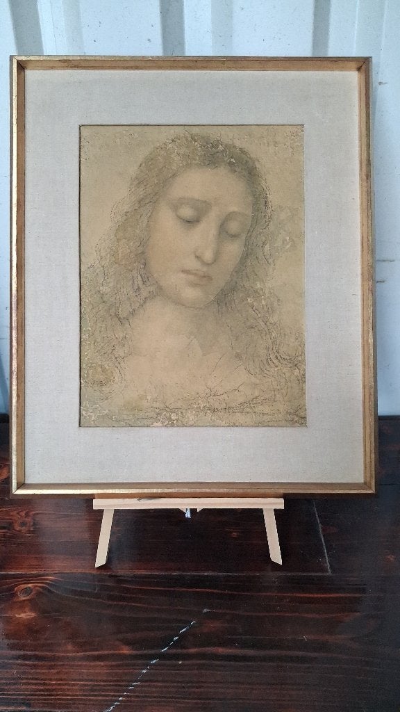 Tirage d'art Léonard de Vinci, Enlèvement, Comme neuf, Peinture et dessin