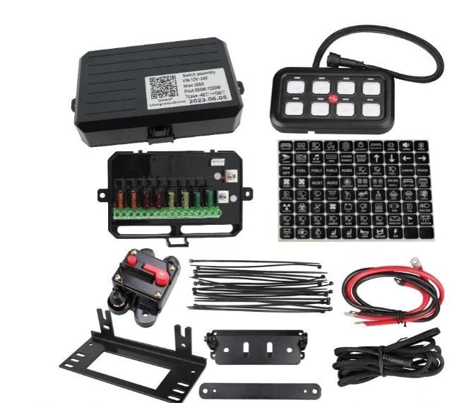 M-LED Dubbel Bedieningspaneel met power unit 8 knops 12/24V, -, -, Nieuw, Ophalen of Verzenden