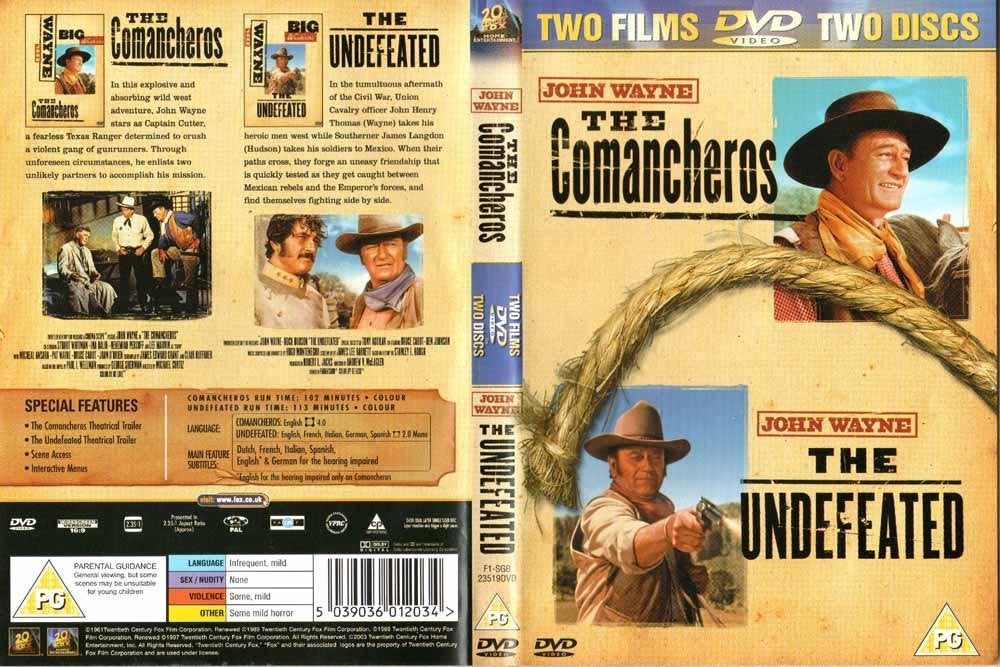 The Comancheros 1951 en The Undefeated 1969, CD & DVD, DVD | Classiques, Enlèvement ou Envoi, Néerlandais, Western, Néerlandais