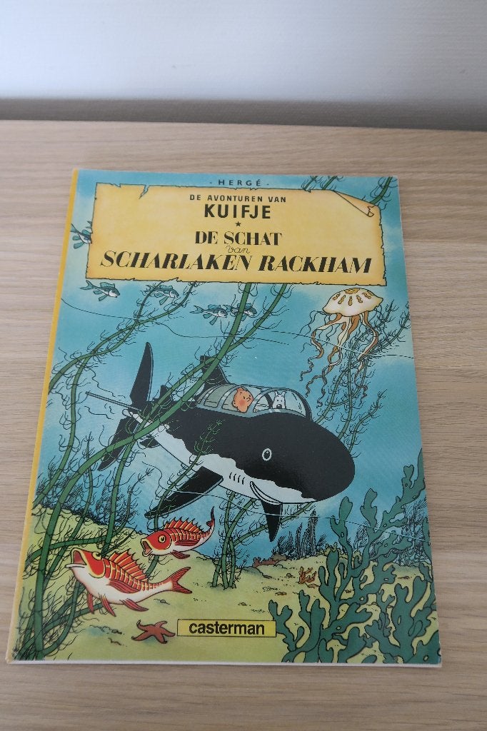 Kuifje - De schat van scharlaken, Gelezen, Eén stripboek, Ophalen of Verzenden, Herge