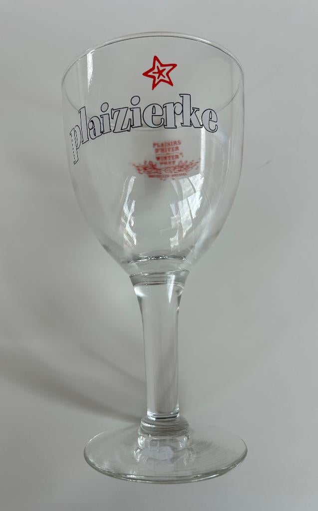 Glas PLAIZIERKE, Verzamelen, Ophalen of Verzenden, Zo goed als nieuw, Bierglas