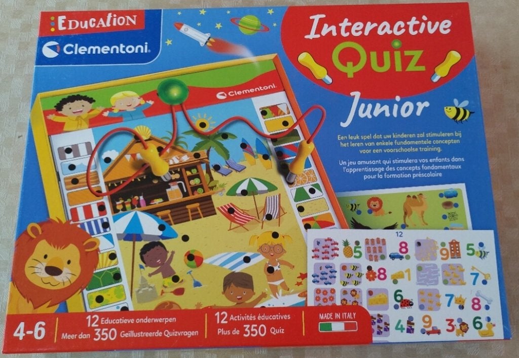 Clementoni Junior Quiz (elektro), Een of twee spelers, Ophalen, Zo goed als nieuw, Clementoni