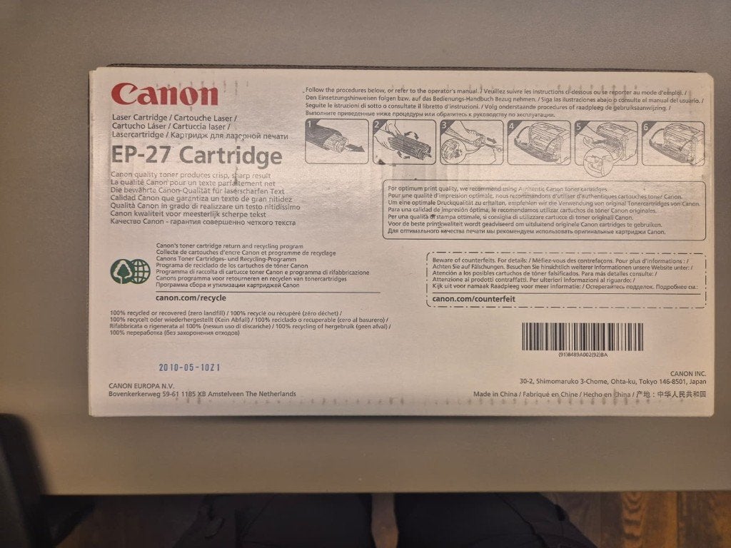 EP-27 Cartridge, Enlèvement, Neuf, Cartridge, Canon