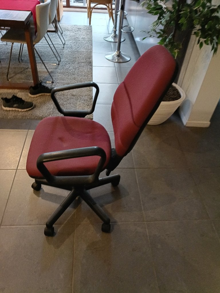 Bureau stoel, Rouge, Comme neuf, Enlèvement, Chaise de bureau