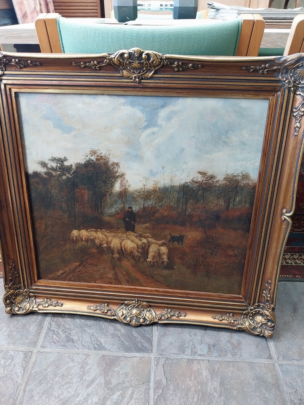 Schilderij., Antiek en Kunst, Ophalen, Doek