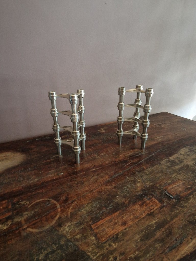 Vintage stoff nagel modulaire kandelaar, Antiek en Kunst, Ophalen of Verzenden