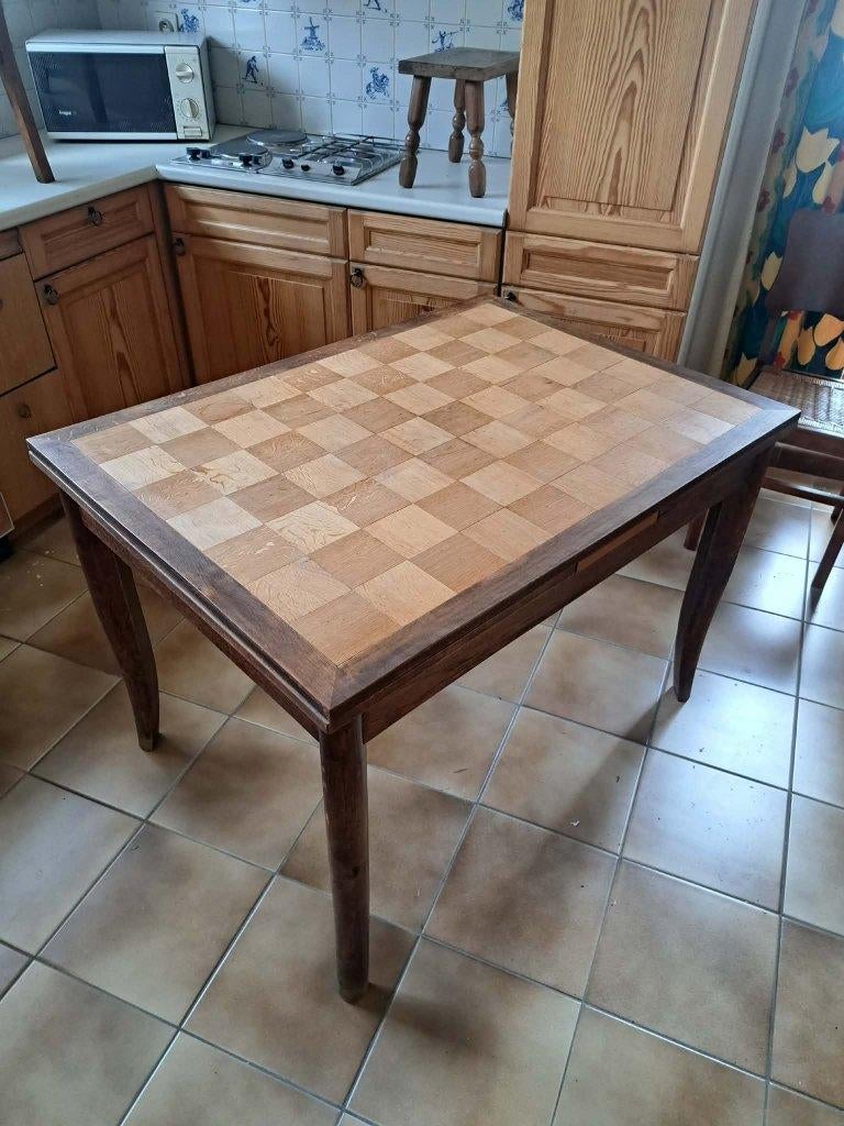 tafel, Ophalen, Zo goed als nieuw, Rechthoekig, Eikenhout