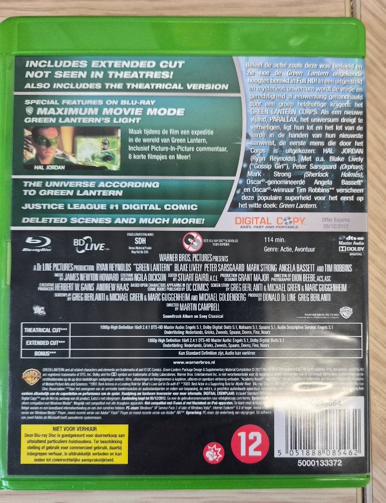 Green Lantern Blu-Ray, Cd's en Dvd's, Film, Actie, Zo goed als nieuw, Blu-ray