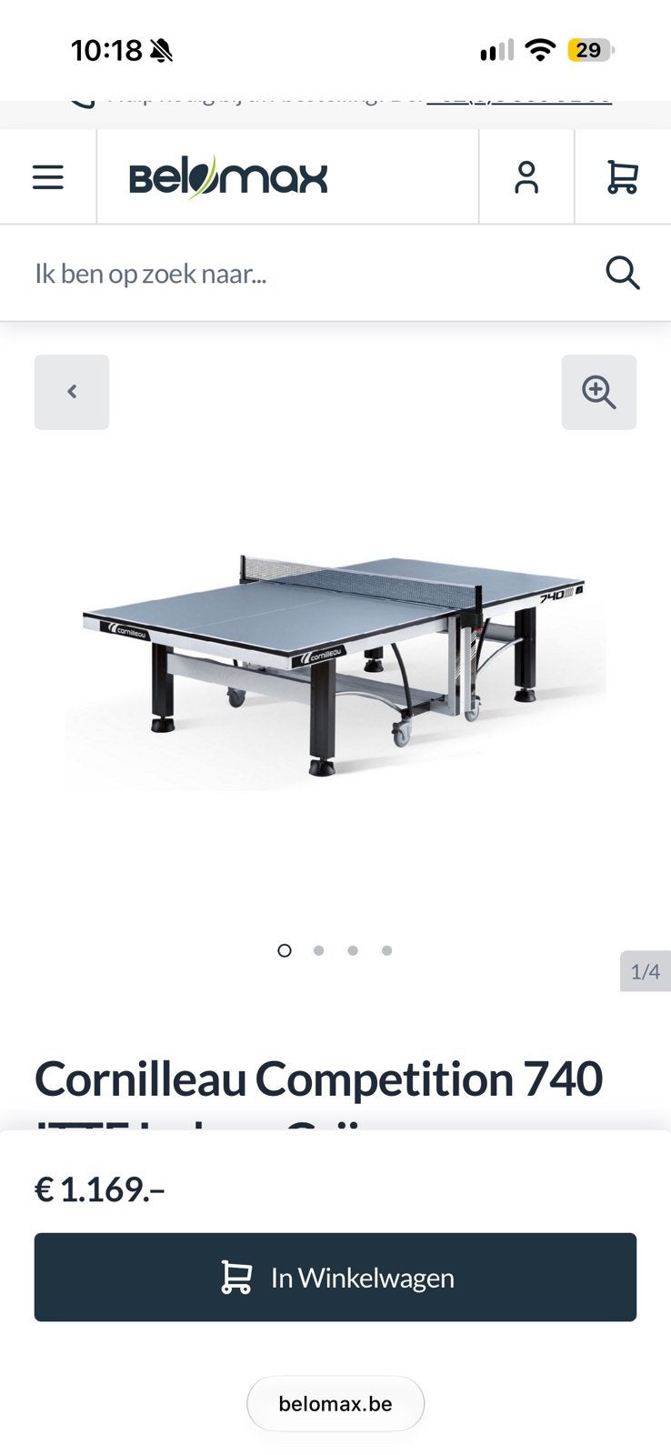 Table de ping pong comle neuf, Sport en Fitness, Ophalen, Zo goed als nieuw