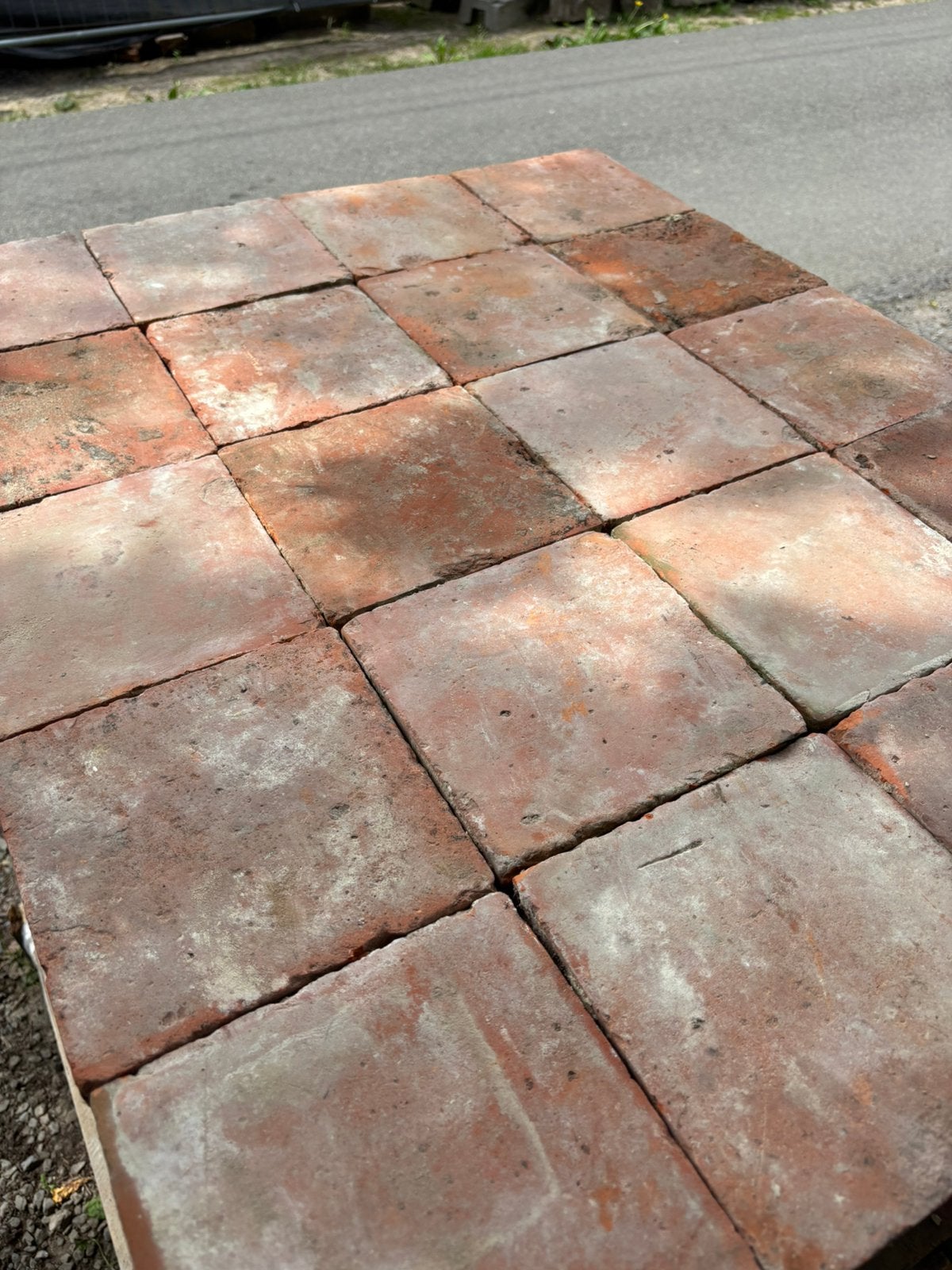 Lot antieke terracotta tegels Voor info BELLEN 0474220705, Antiek en Kunst, Ophalen