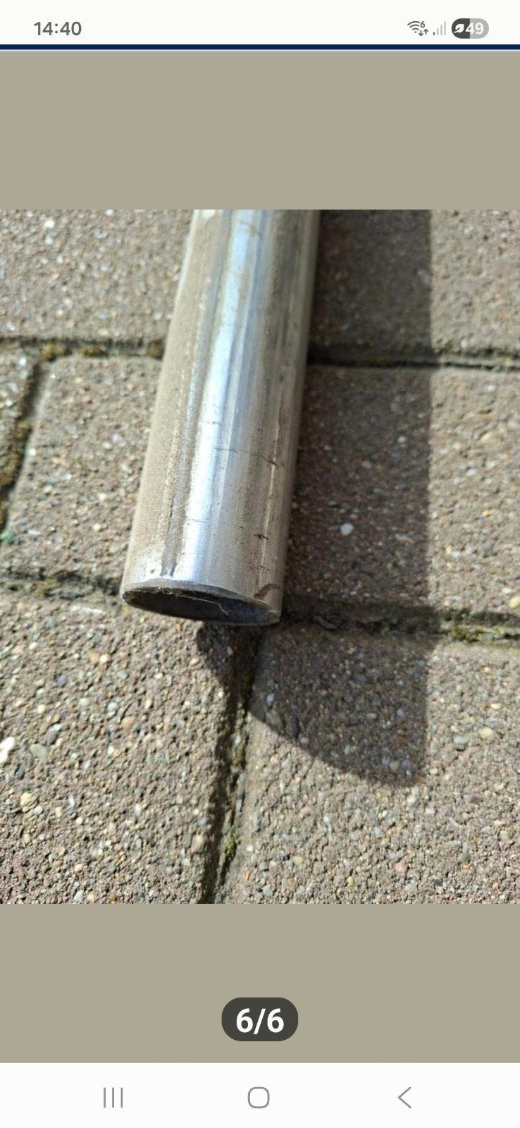 nog 1 dikke inox rvs 304 buizen lengte 6 meter, Ophalen