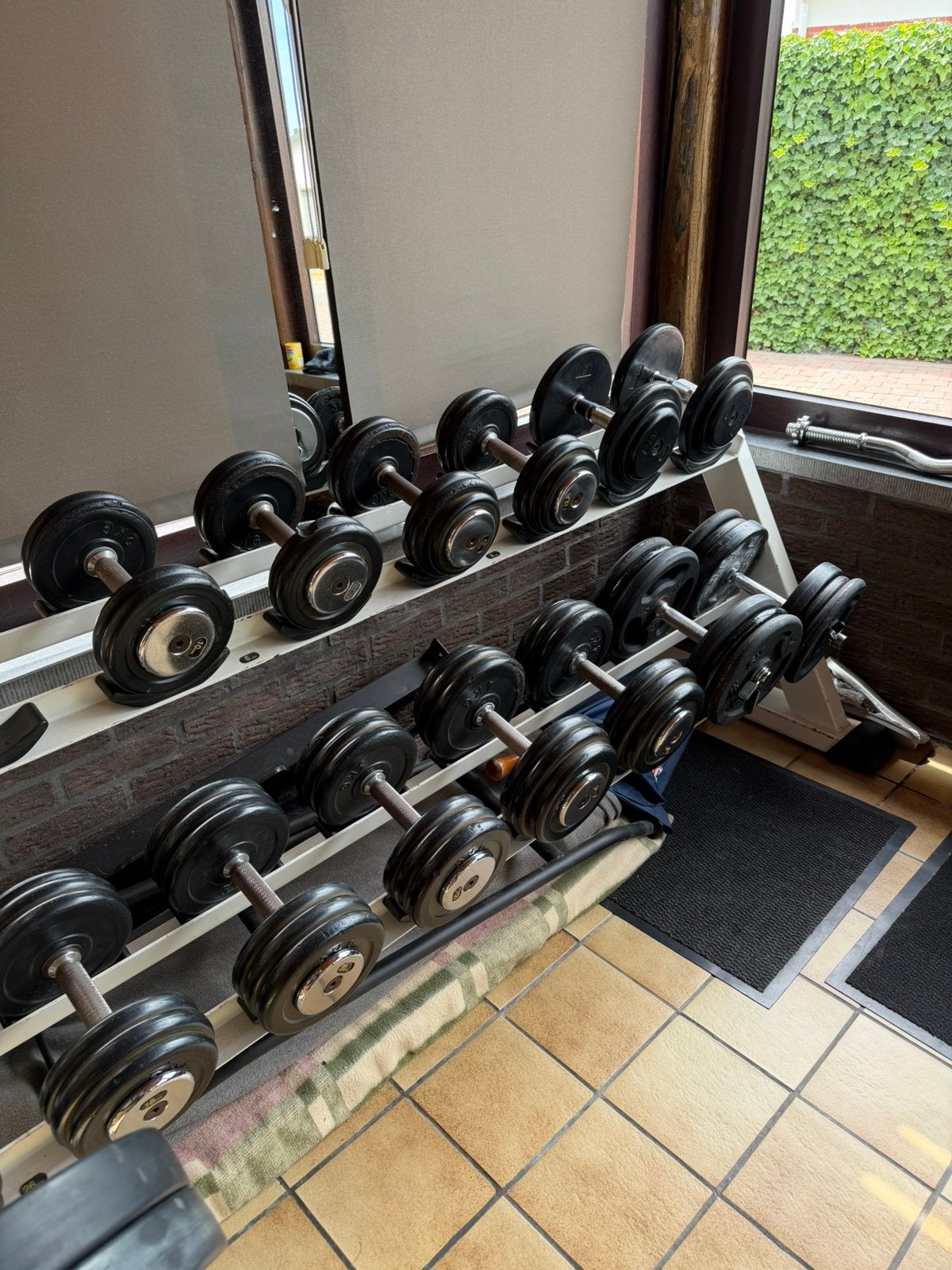Dumbels met stevige rek, Ophalen, Zo goed als nieuw