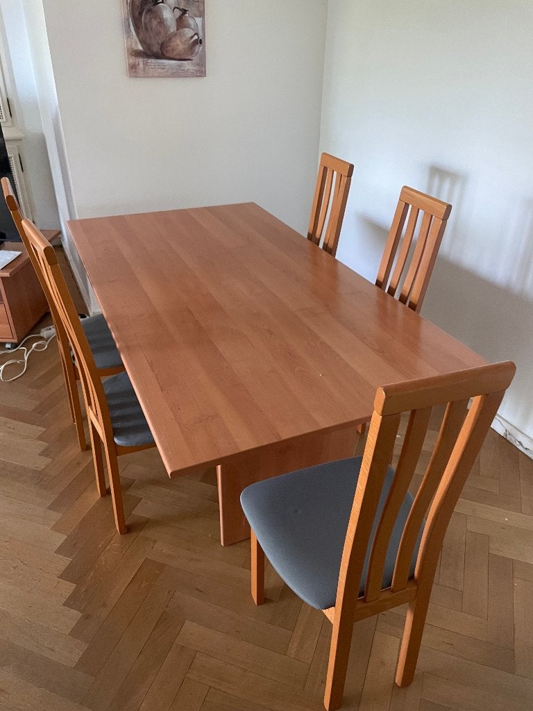 table a manger a vendre avec 6 chaises, Maison & Meubles, Tables | Tables à manger, Enlèvement, Utilisé, Cinq personnes ou plus