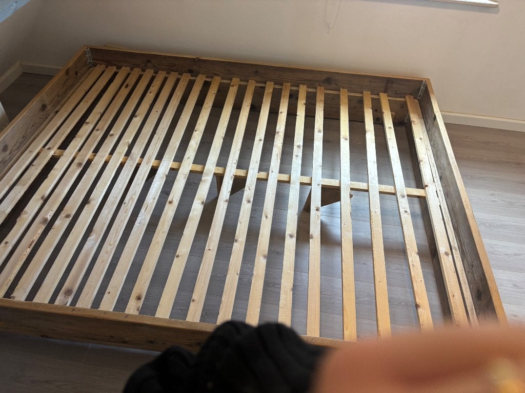 bed en emma matras 220x240, Ophalen, Gebruikt, Tweepersoons, Overige maten