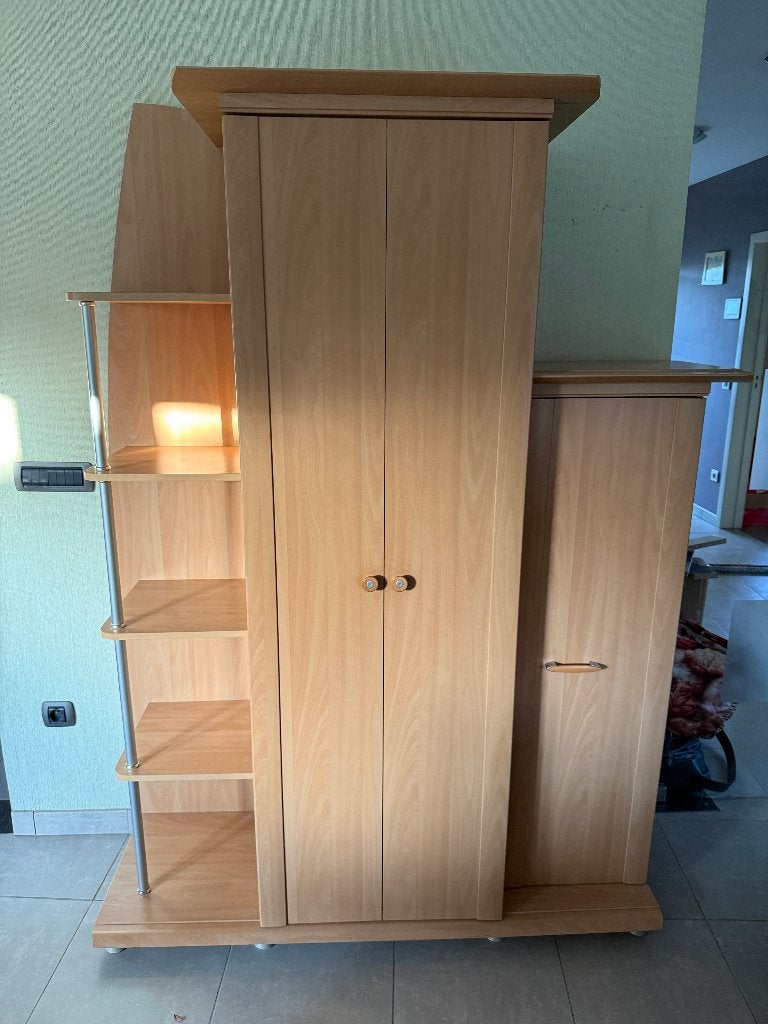Eetkamer: dressoir, barkast, tafel, stoelen en computerkast, Ophalen, Gebruikt, Modern, 6 tot 8 stoelen