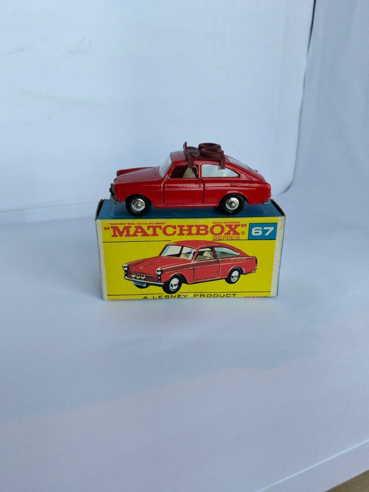 Coffret cadeau Matchbox nr67 VW 1600tl avec ROOFRACK from Ra, Enlèvement ou Envoi, Matchbox