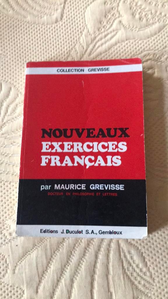 A vendre EXERCICES FRANÇAIS par Maurice GREVISSE.