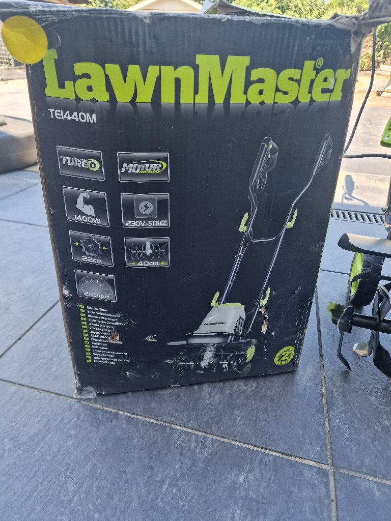 Lawnmaster TE1440m 40cm grondfreesladder gratis ladder, Enlèvement, Utilisé, Tondeuses à gazon électriques, Démarrage électrique