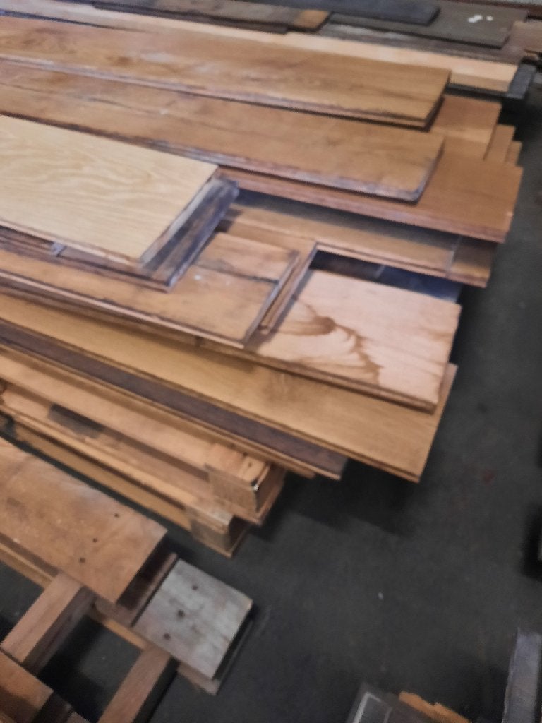 Lot oude vloer eiken planken ongeveer 85m2, Doe-het-zelf en Bouw, Ophalen, Gebruikt, Eiken, 200 tot 250 cm