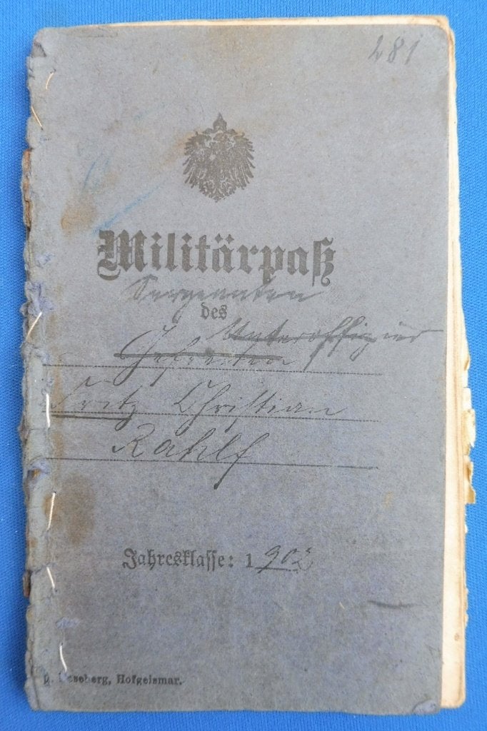 Duitse Militärpaß WO1 Unteroffizier (Tannenberg & Verdun), Verzamelen, Militaria | Algemeen, Verzenden, Landmacht, Overige typen