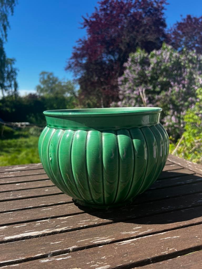 Cache pot vintage - Haeger Potteries, Jardin & Terrasse, Pots de fleurs, Enlèvement, Utilisé, Moins de 25 cm