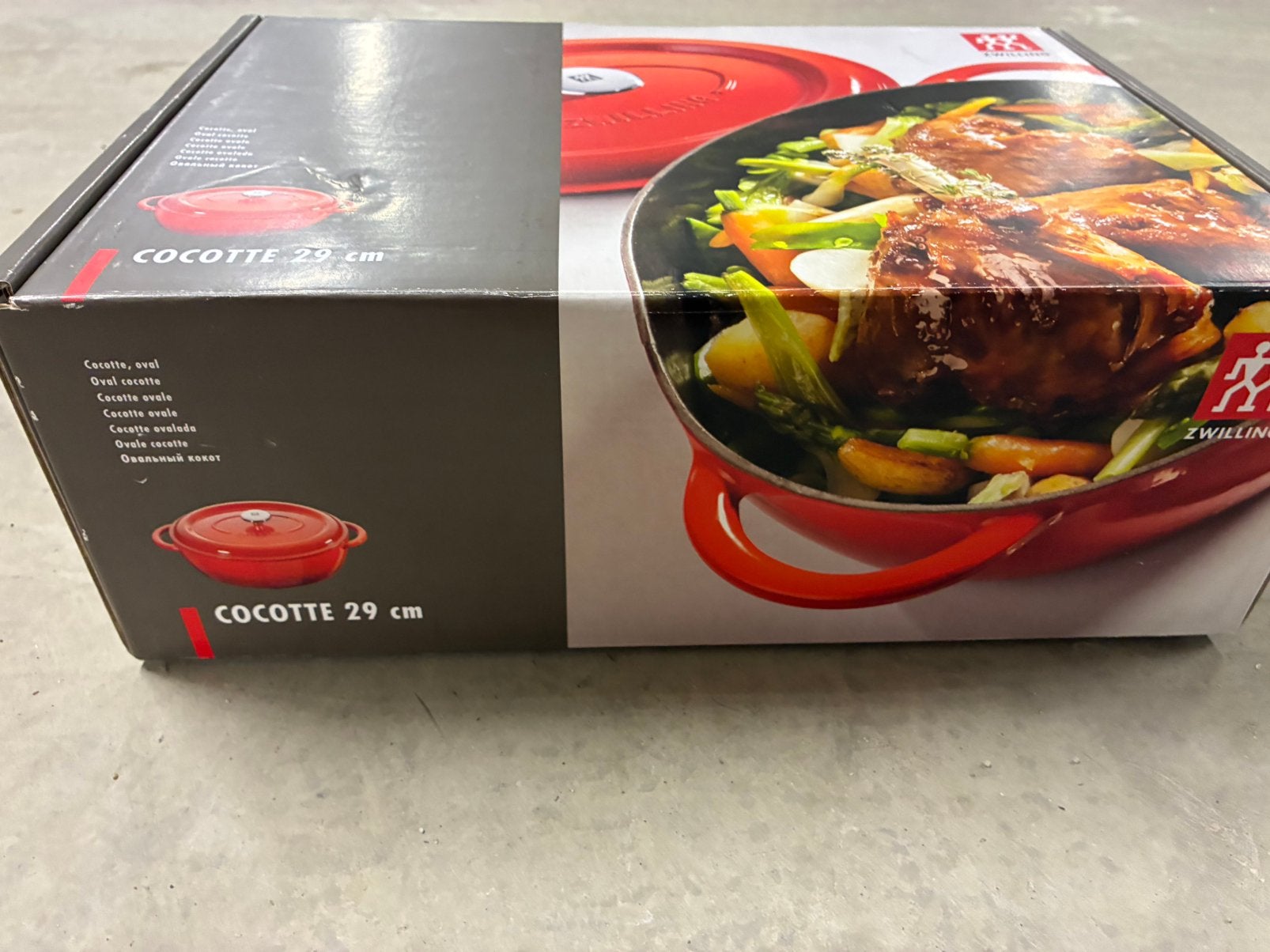 Zwilling gietijzeren kookpot 29cm (ovaal), Huis en Inrichting, Ophalen, Zo goed als nieuw, Gietijzer