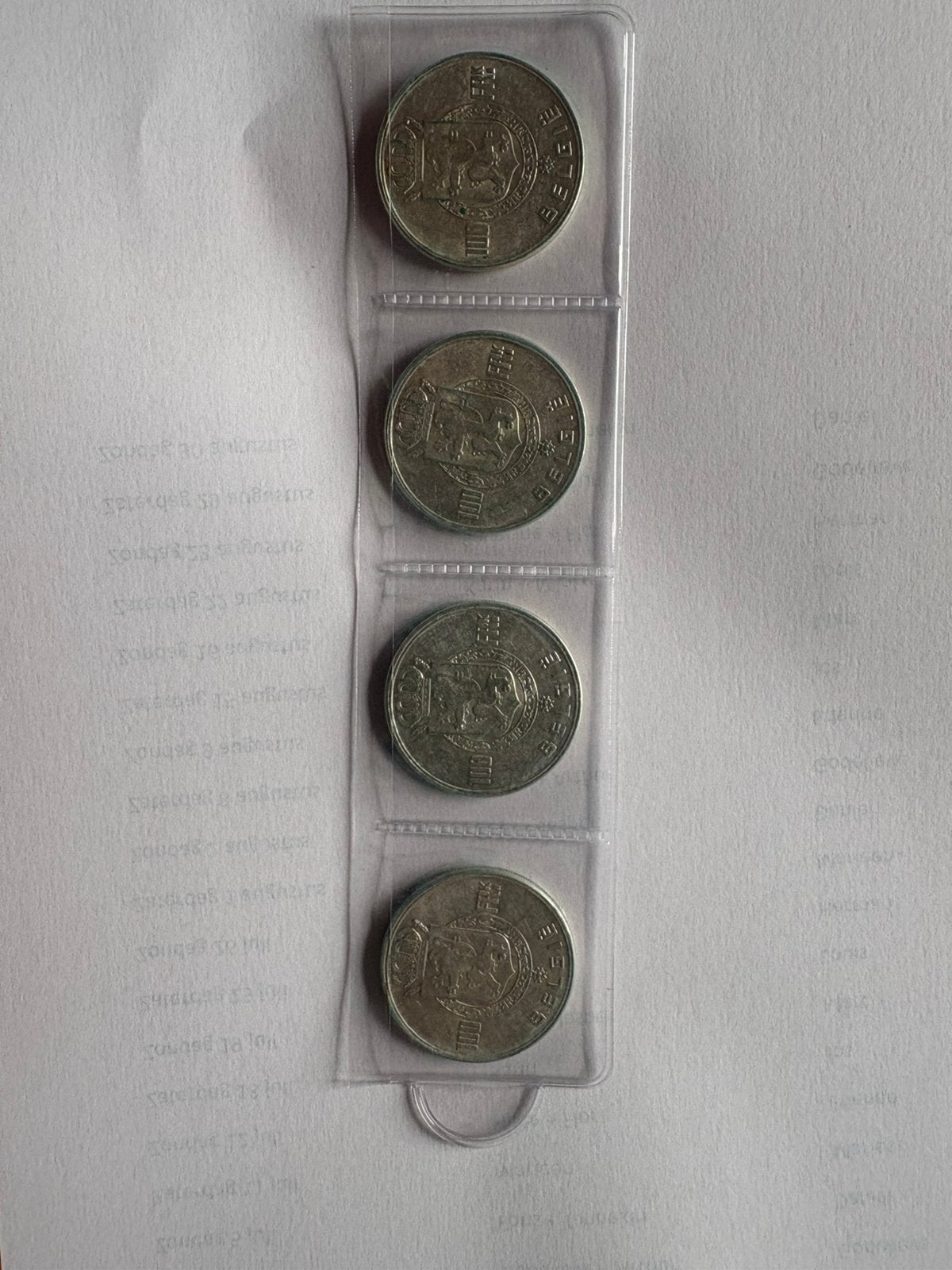 100 Belgische Frank Zilver (8 stuks), Enlèvement, Argent