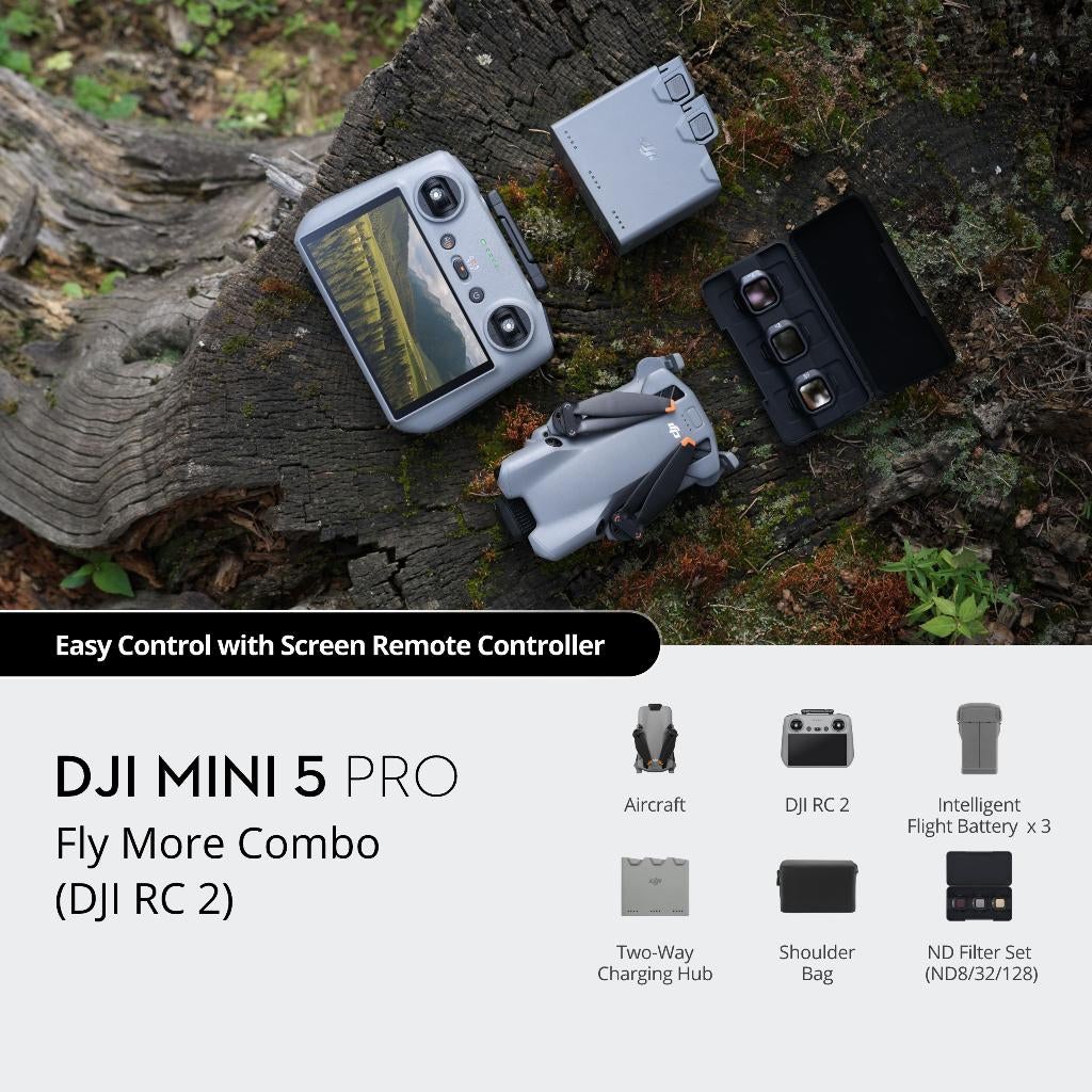 DJI MINI 5 PRO RC2 FLY MORE COMBO, Enlèvement ou Envoi, Neuf, Électro, Quadricoptère ou Multicoptère
