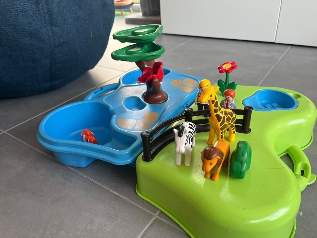 Draagbare dierentuin Playmobil 123, Enfants & Bébés, 1.2.3, Utilisé, Autres types, Kit complet
