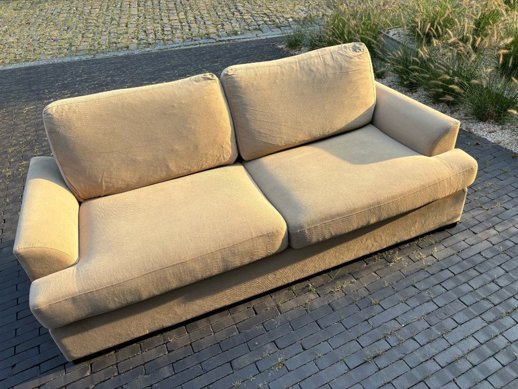 Canapé 3 places (couleur sable) - A DONNER, Maison & Meubles, 200 à 250 cm, Banc droit, Comme neuf, Synthétique