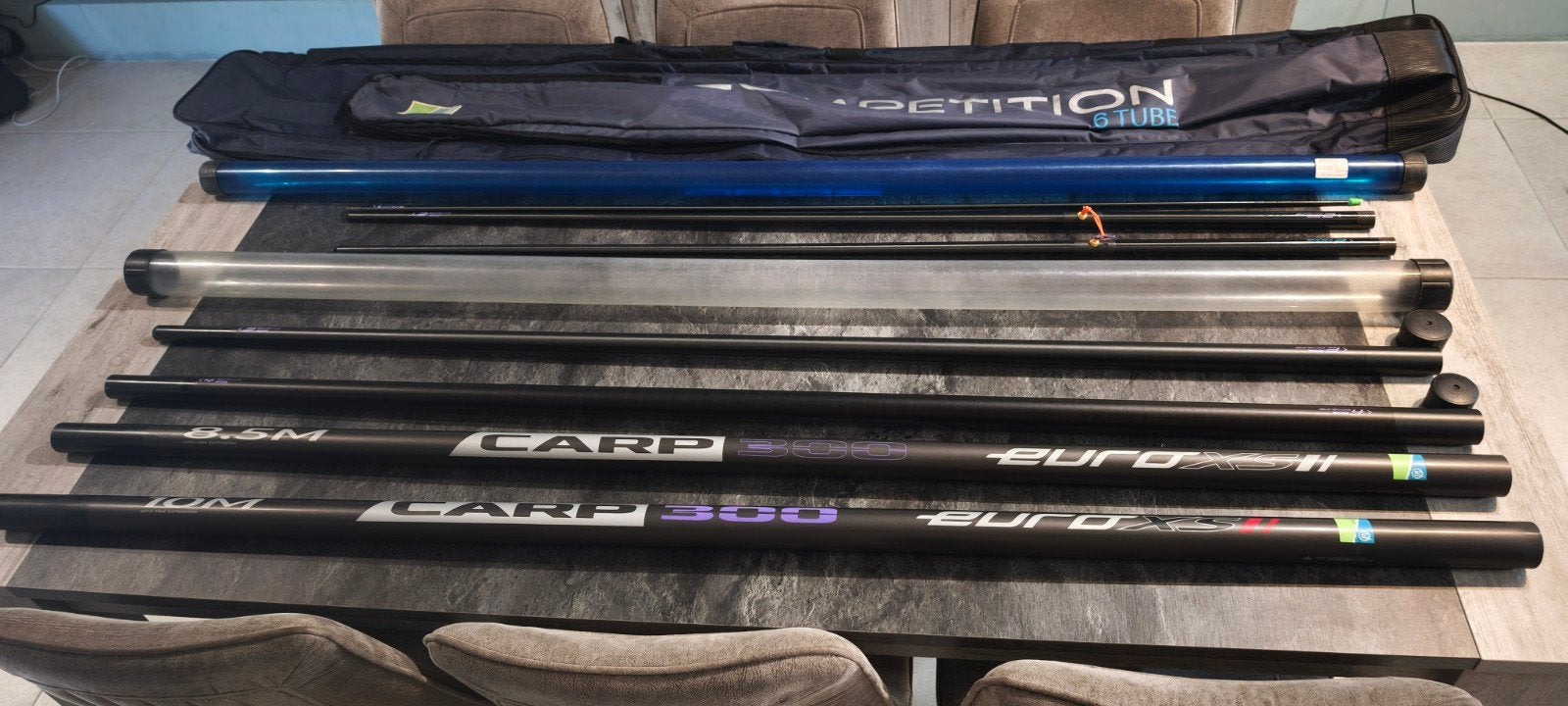 ‼️‼️ Preston Euro Carp 300 10 m avec 2 kits de pulla+tubes ‼, Enlèvement
