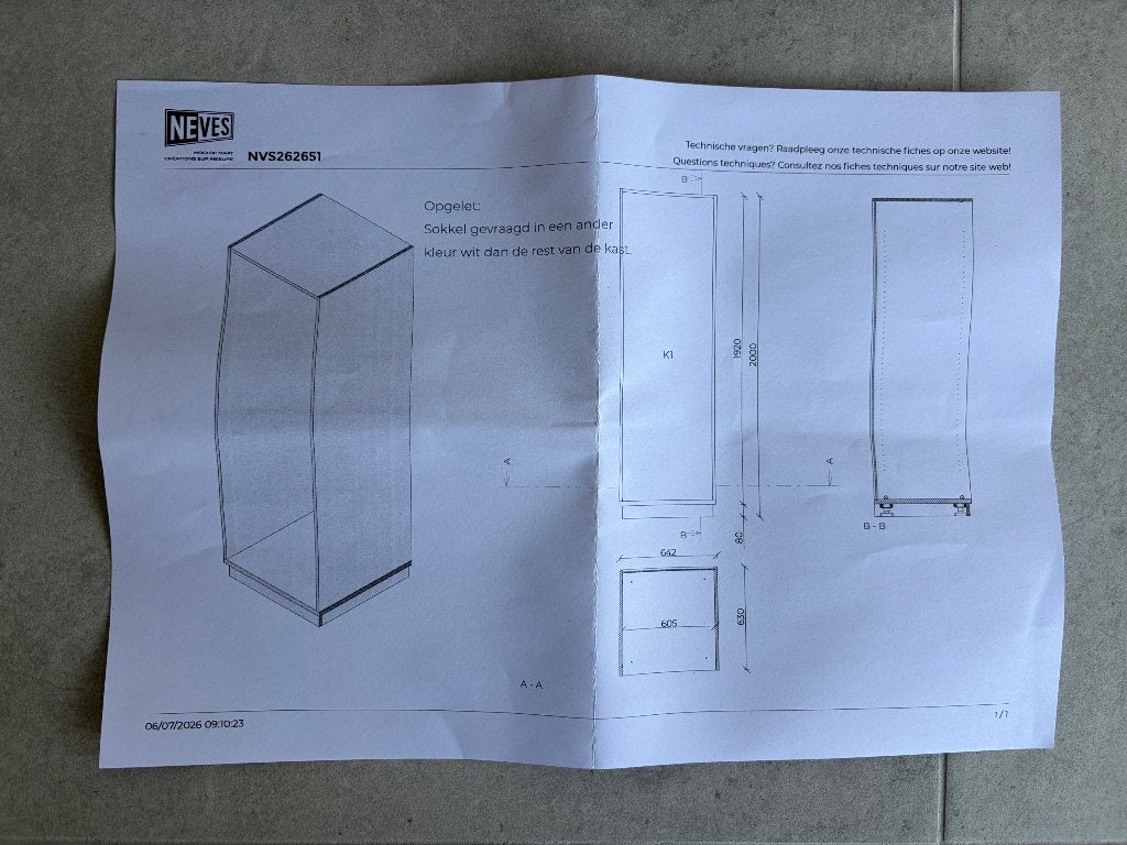 armoire sur mesure pour machine à laver et sèche-linge, Enlèvement, Neuf