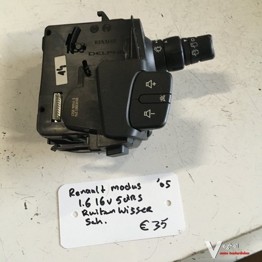 Renault Modus 1.6 16v 2005 Ruitenwisser combi schakelaar, Gebruikt, -, -, Ophalen of Verzenden