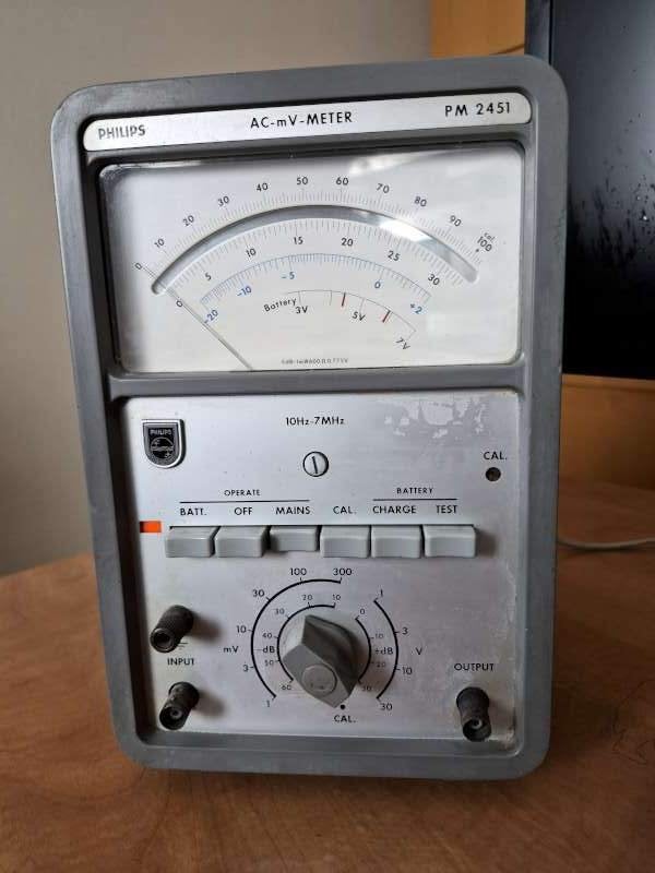 Philips mV-meter, Ophalen of Verzenden, Gebruikt, Overige meters