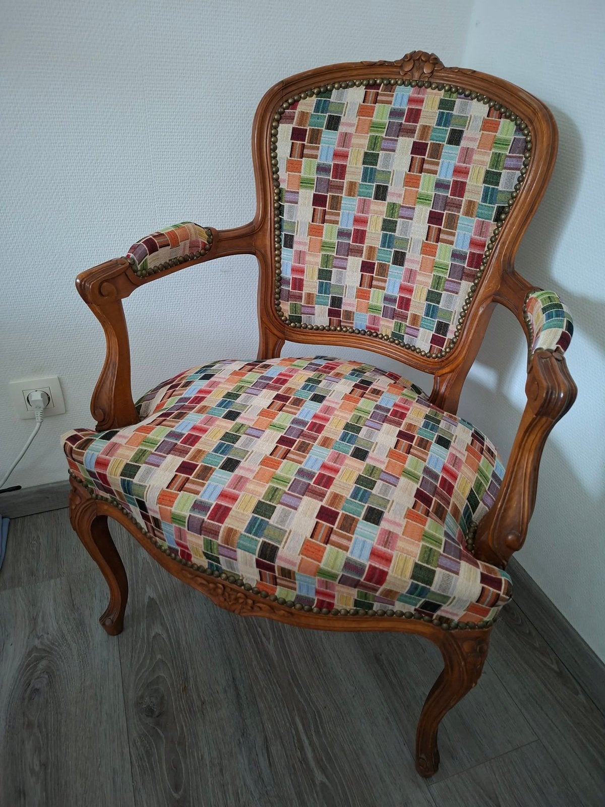 Fauteuil cabriolet style Louis XV, Antiquités & Art, Enlèvement