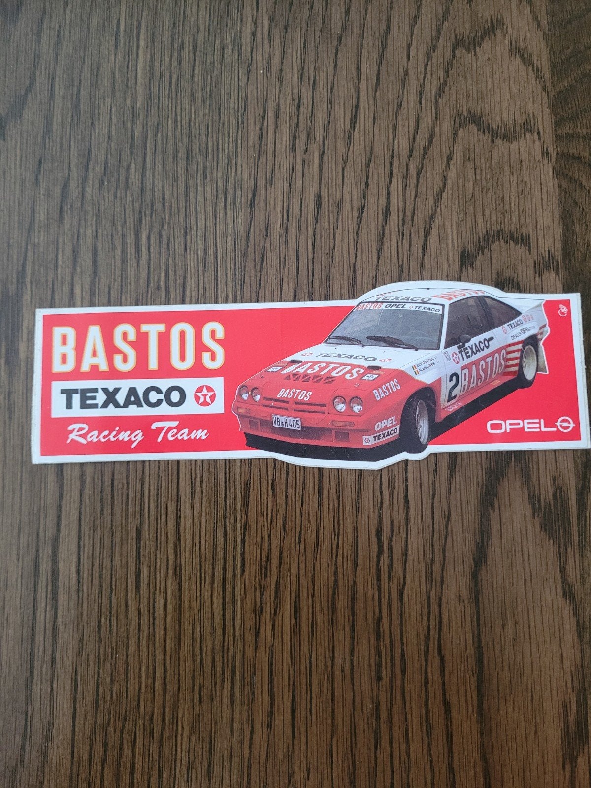 Ancien autocollant Opel de l'équipe de course Bastos Texaco, Enlèvement ou Envoi