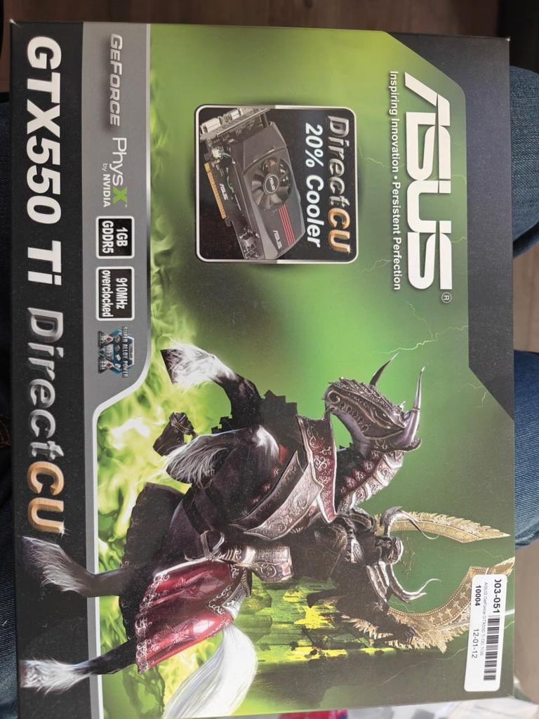 Asus GeForce GTX 550 Ti - 1GB GDDR5, Computers en Software, Ophalen of Verzenden, Zo goed als nieuw, GDDR5, Nvidia