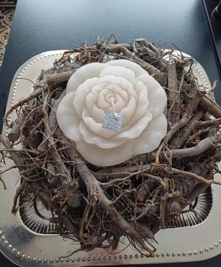 Mooie krans met kaars in als decoratie, in perfecte staat, Ophalen