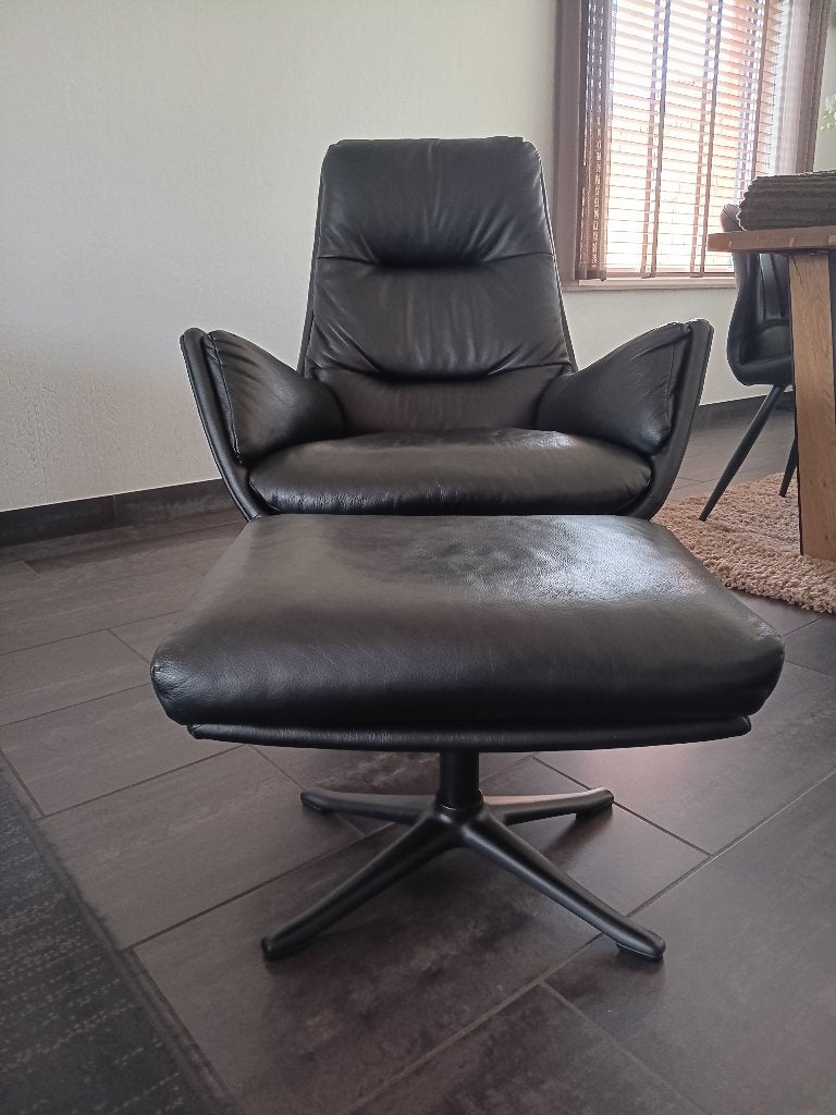 Fauteuil Leder, Ophalen, 75 tot 100 cm, Zo goed als nieuw, 75 tot 100 cm