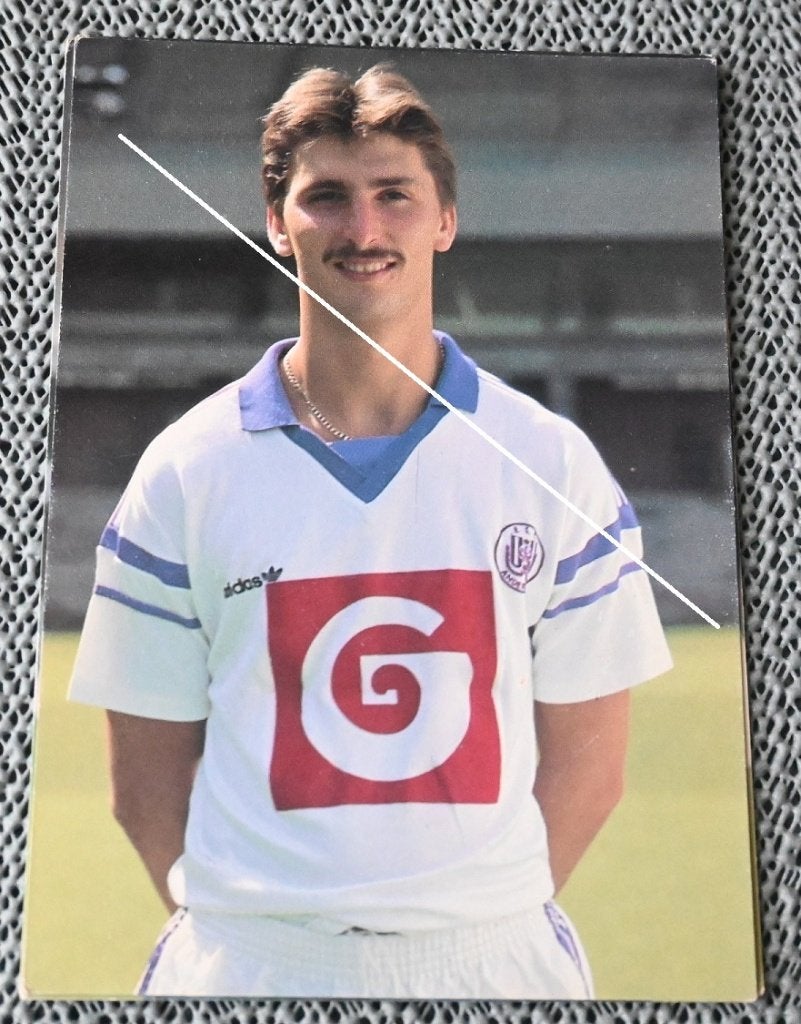 RSC Anderlecht / Foto 15 x 10,5 cm / Luc Nilis, Verzamelen, Ophalen of Verzenden, Gebruikt, Spelerskaart