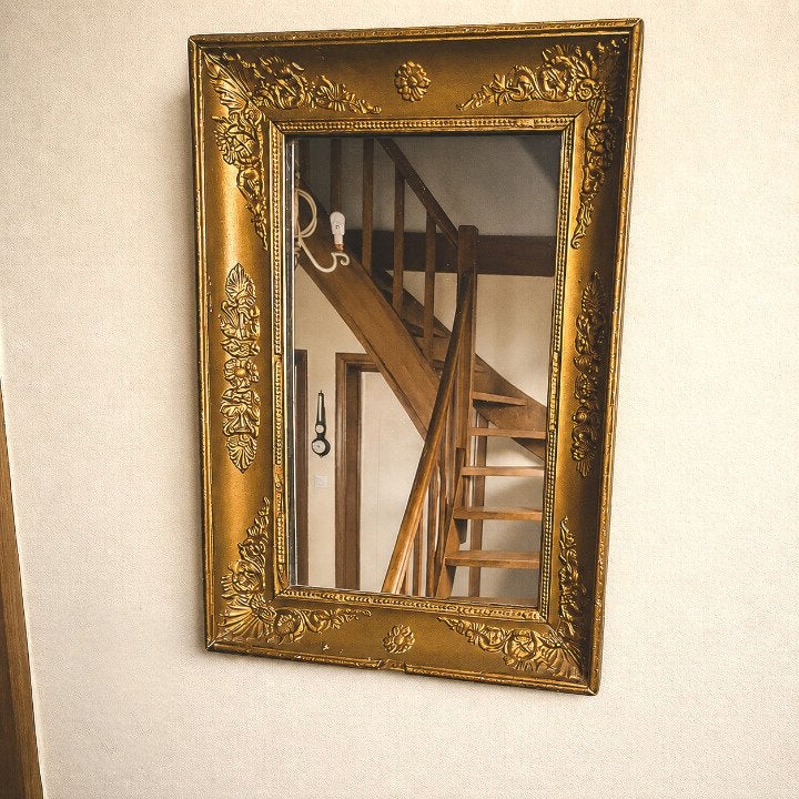 Gouden barok lijst/Louis XVI 🪞 vintage (56 x 28 x 5 cm), Ophalen, Rechthoekig, Minder dan 50 cm, Minder dan 100 cm