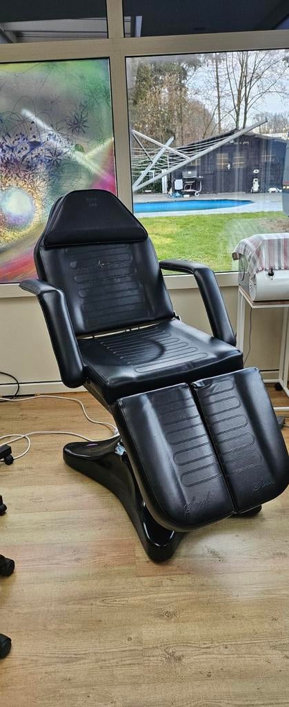 Tattoo stoel zwart leer van soul tat., Ophalen, Zwart, Leer